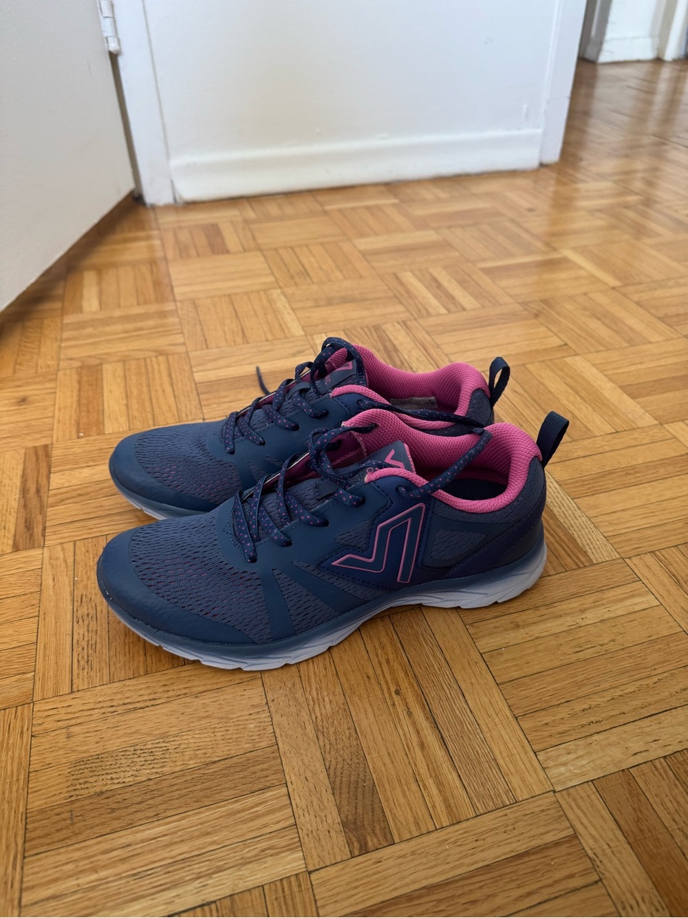 Women’s Navy and Pink Athletic Sneakers